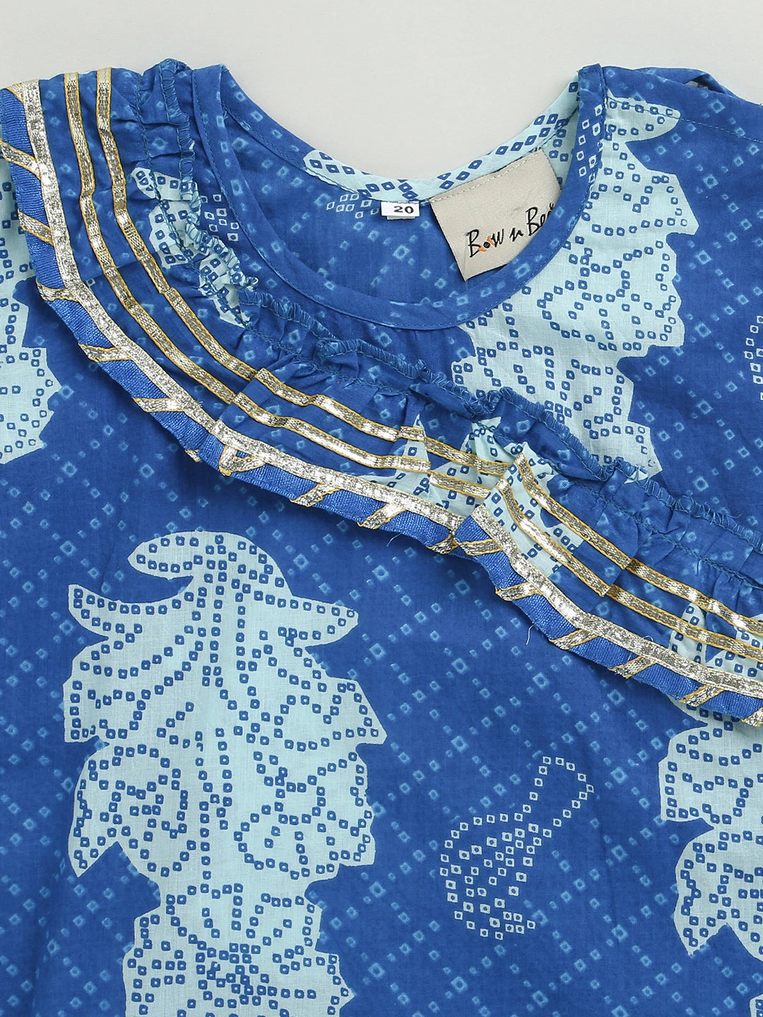 BownBee Pure Cotton Kurti with Sharara for Girls