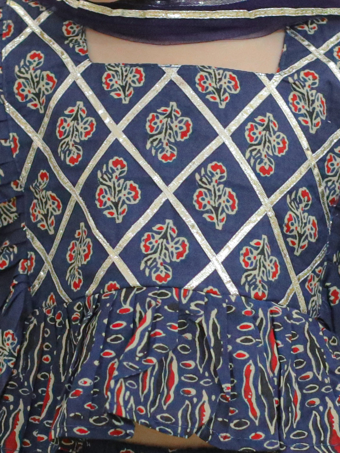 BownBee Sibling Sets Pure Cotton Printed Kurta Pajama with Jacket for Boys and Lehenga Choli with Dupatta for Girls