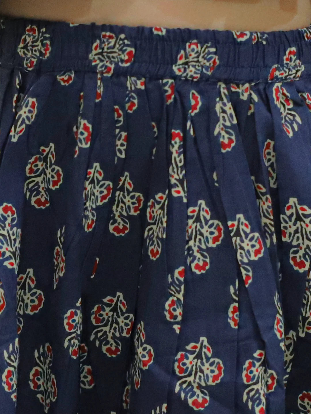 BownBee Girls Pure Cotton Printed Ruffle Top Lehenga with Dupatta