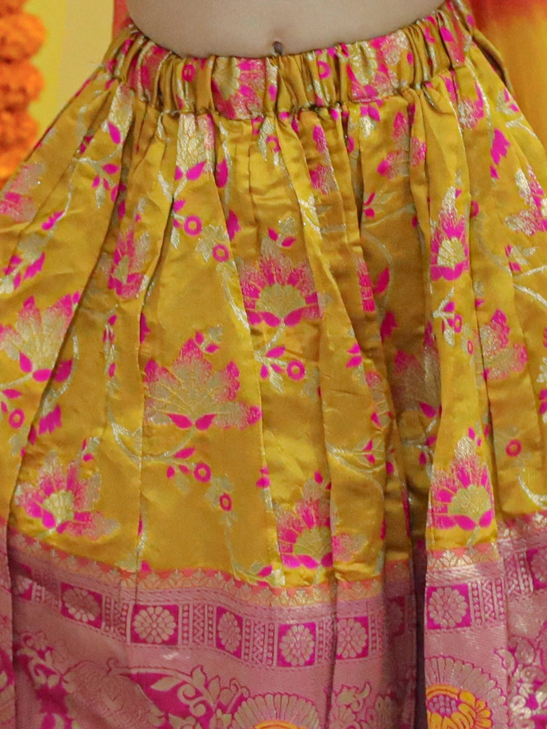 BownBee  Girls Ethic Traditional Indian Festive  Jacquard Choli Lehenga Choli with Dupatta