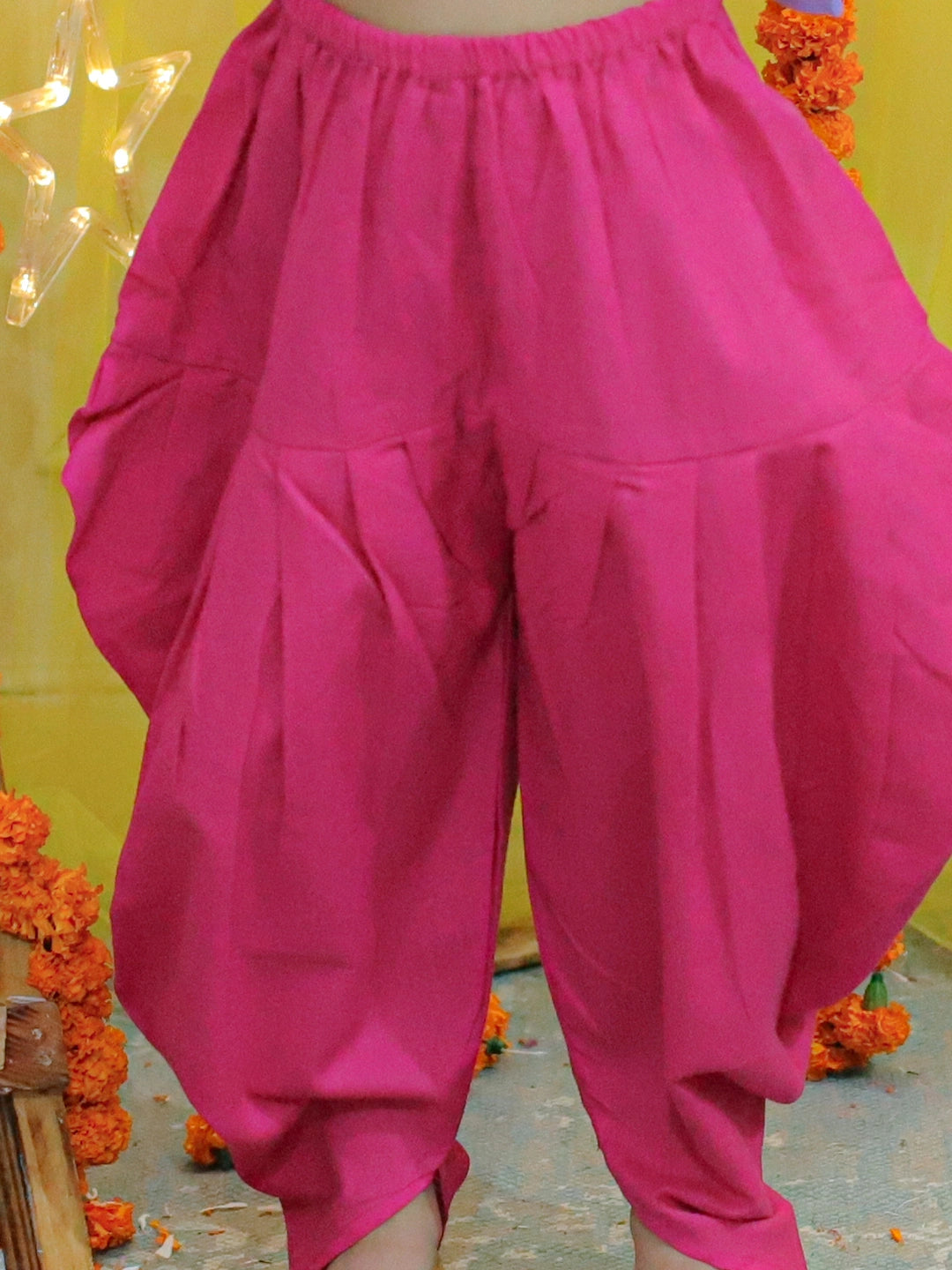 BownBee Embroidered Jacket With Cotton Kurti Dhoti for Girls