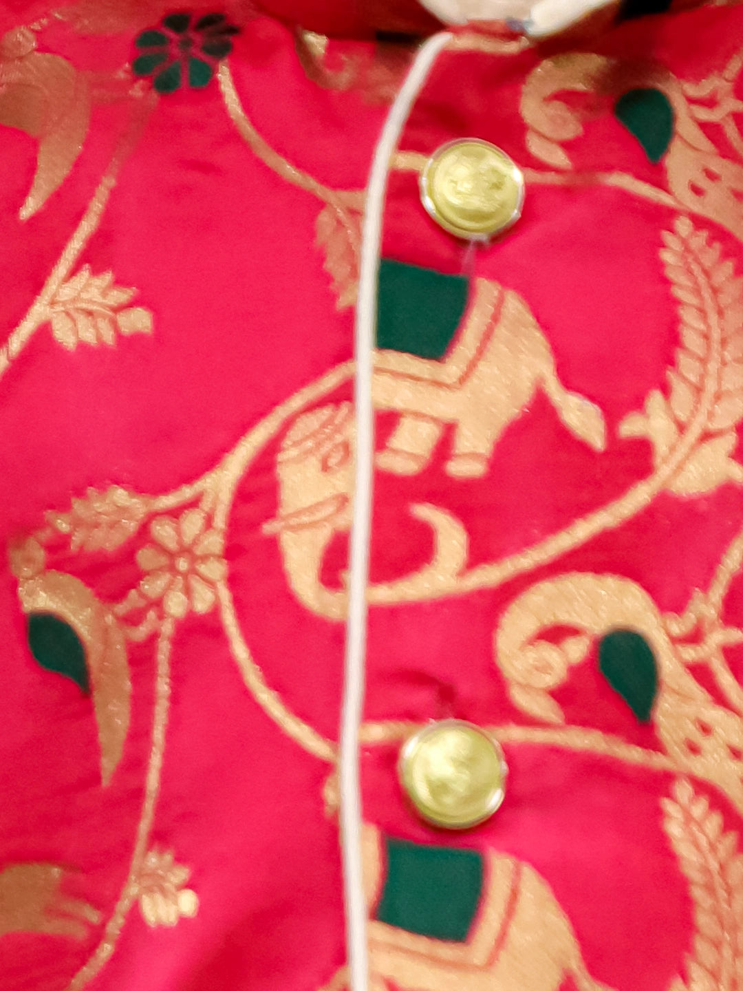 BownBee Pure Cotton Kurta Pajama with Jacquard Jacket Set for Boys