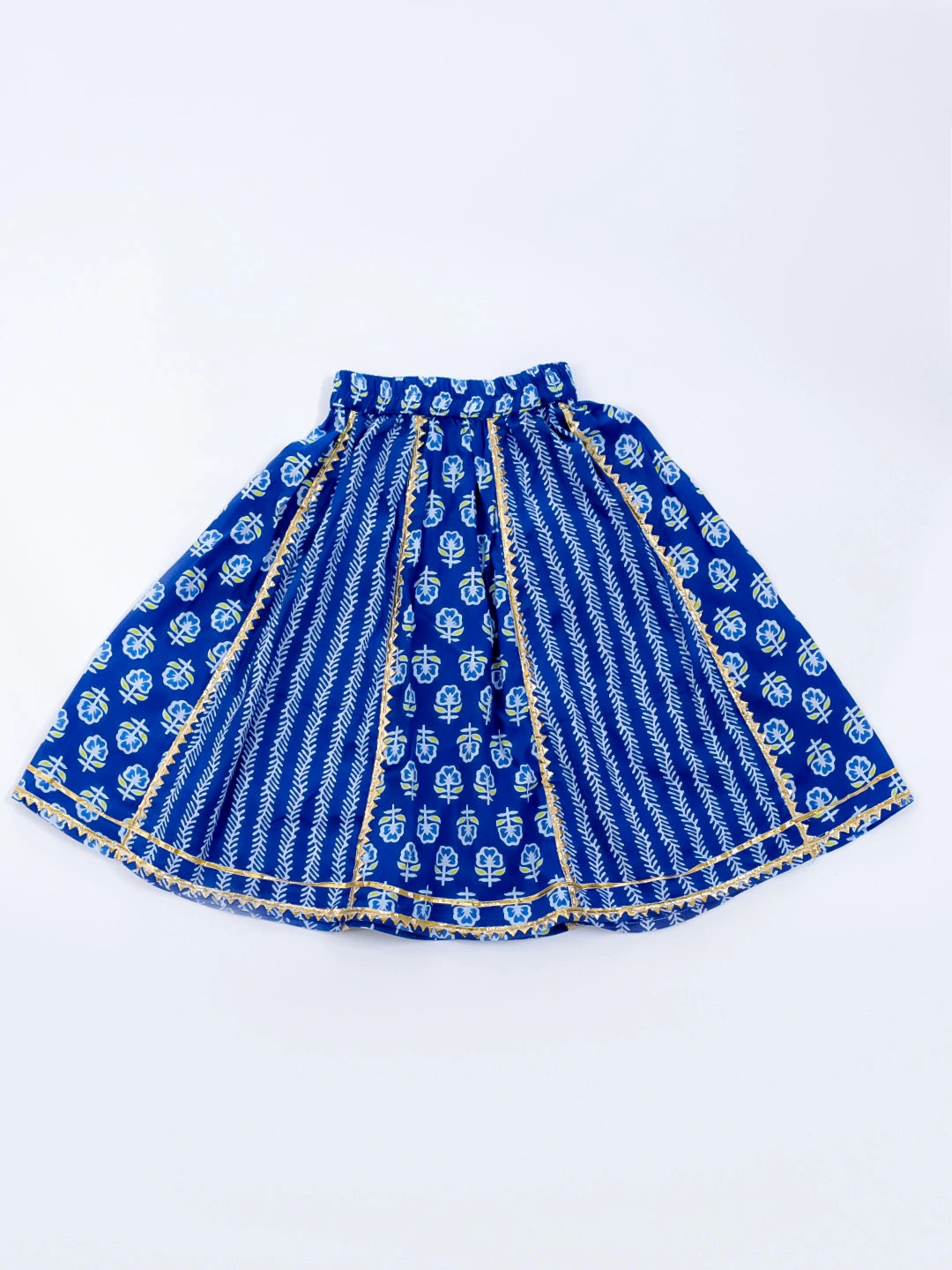 BownBee Pure Cotton Back Open Choli with Lehenga for Girls