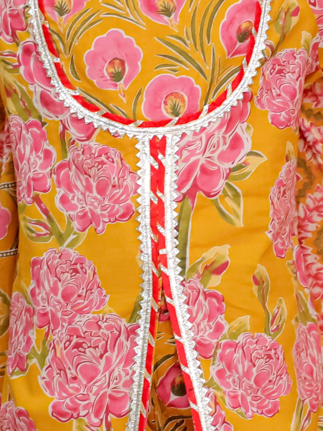 BownBee Pure Cotton Printed Kurta Sharara with Dupatta for Girls