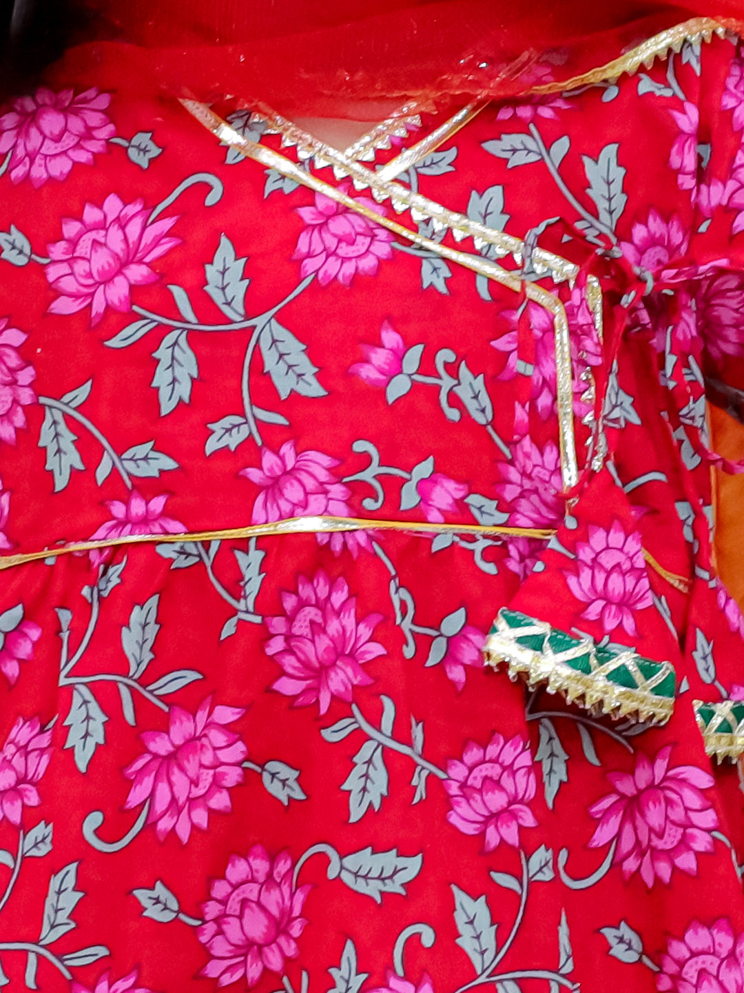 BownBee 3/4th Sleeve Pure Cotton Printed Suit Set with Dupatta For Girls  - Blue