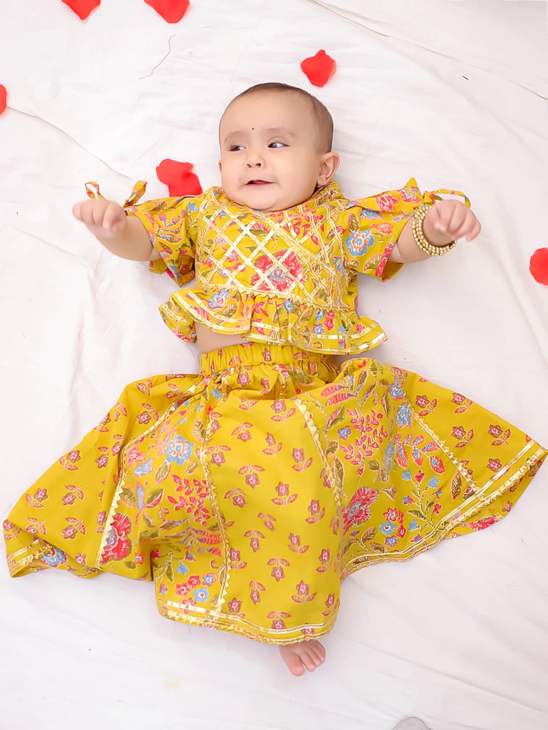 Bownbee Girls Cotton Lehenga Choli For Infants
