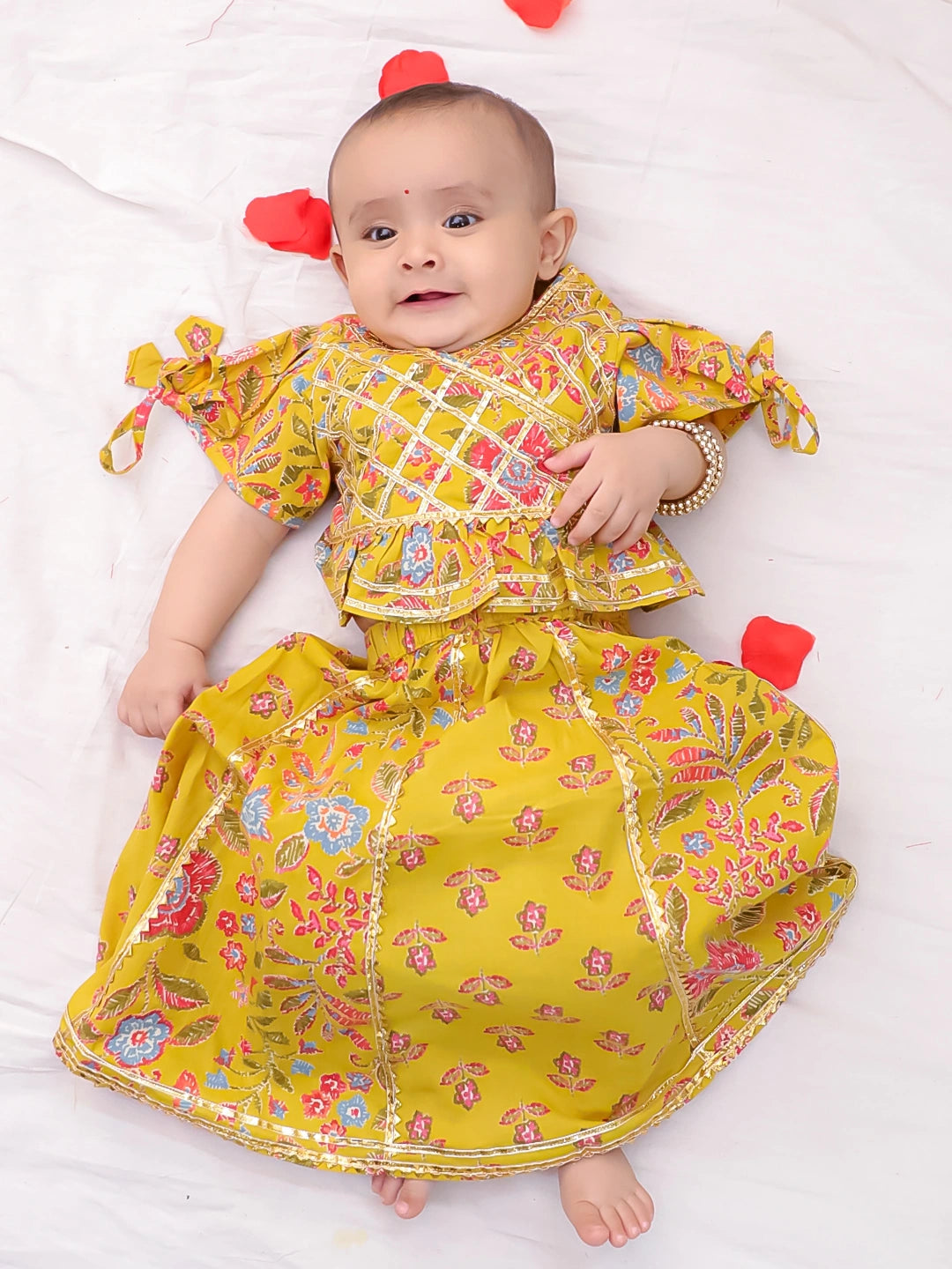 Bownbee Girls Cotton Lehenga Choli For Infants
