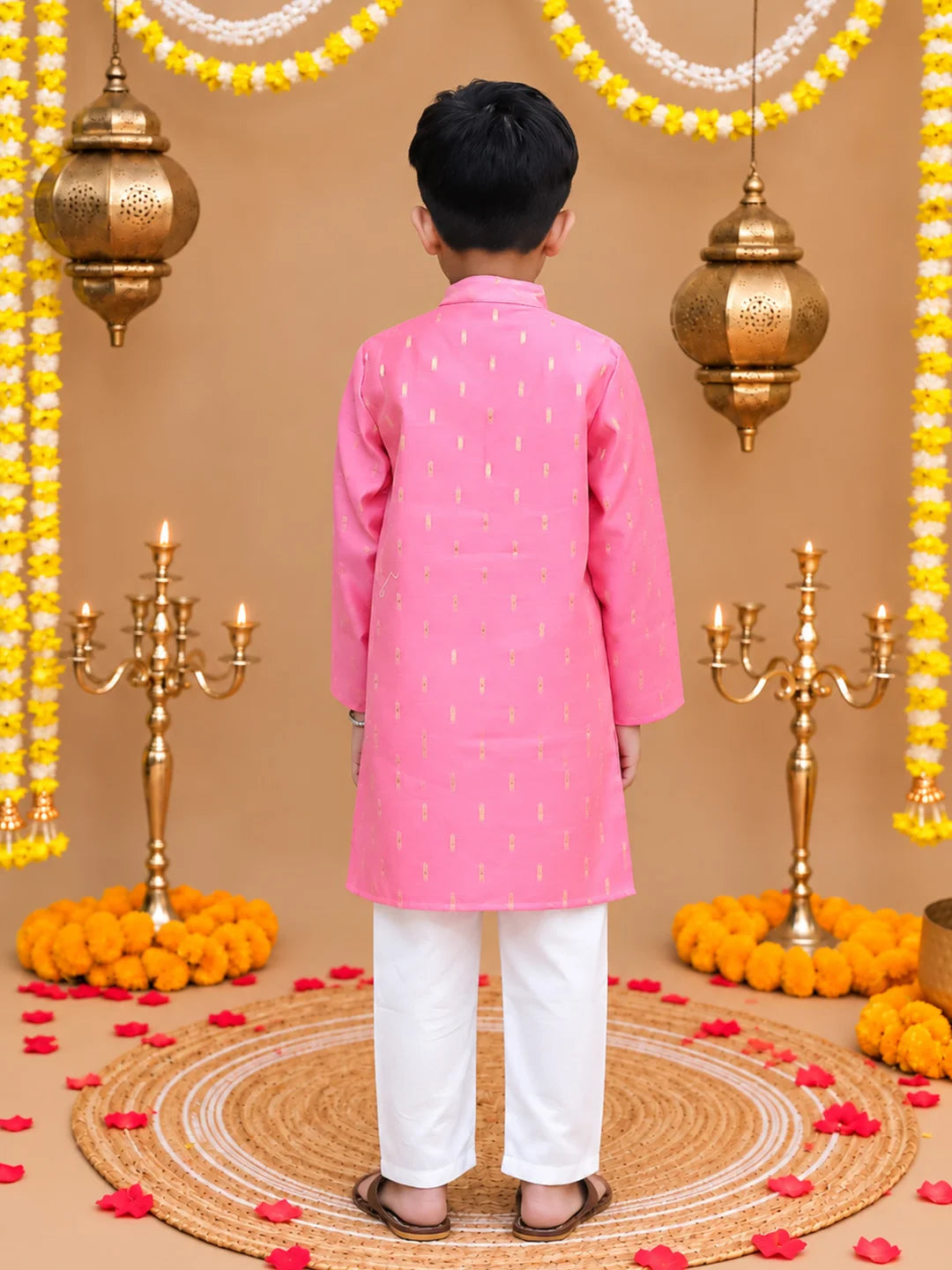 Bownbee Festive Full Sleeves Chanderi Kurta Pyjama