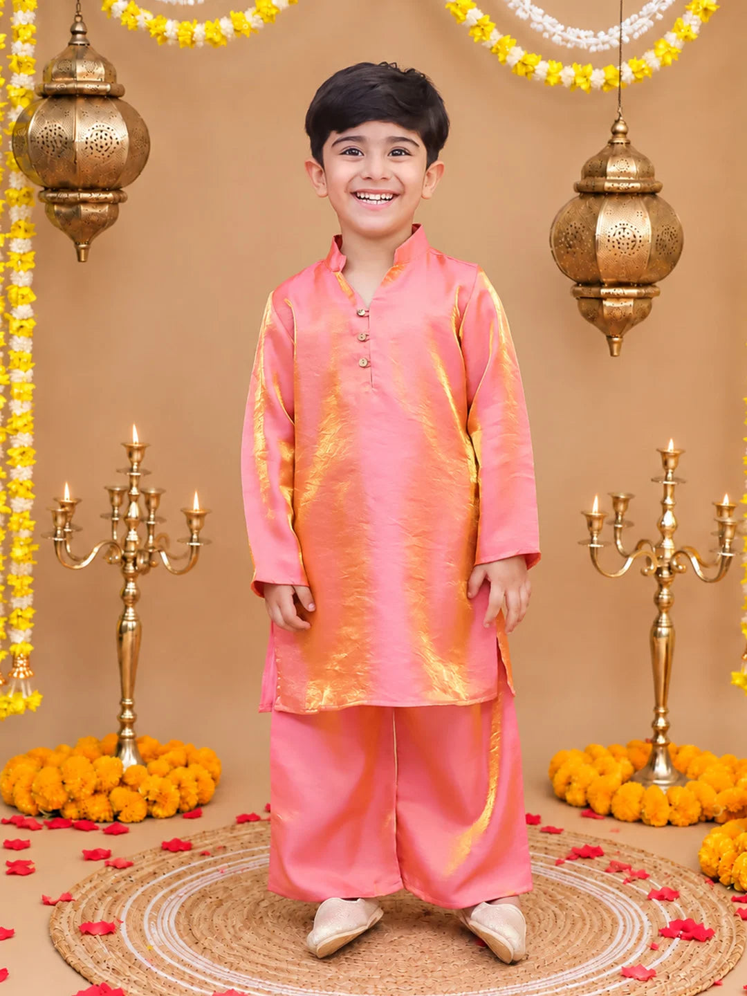 BownBee Festive FullSleeves Two Toned Kurta Pajama Set For Boys