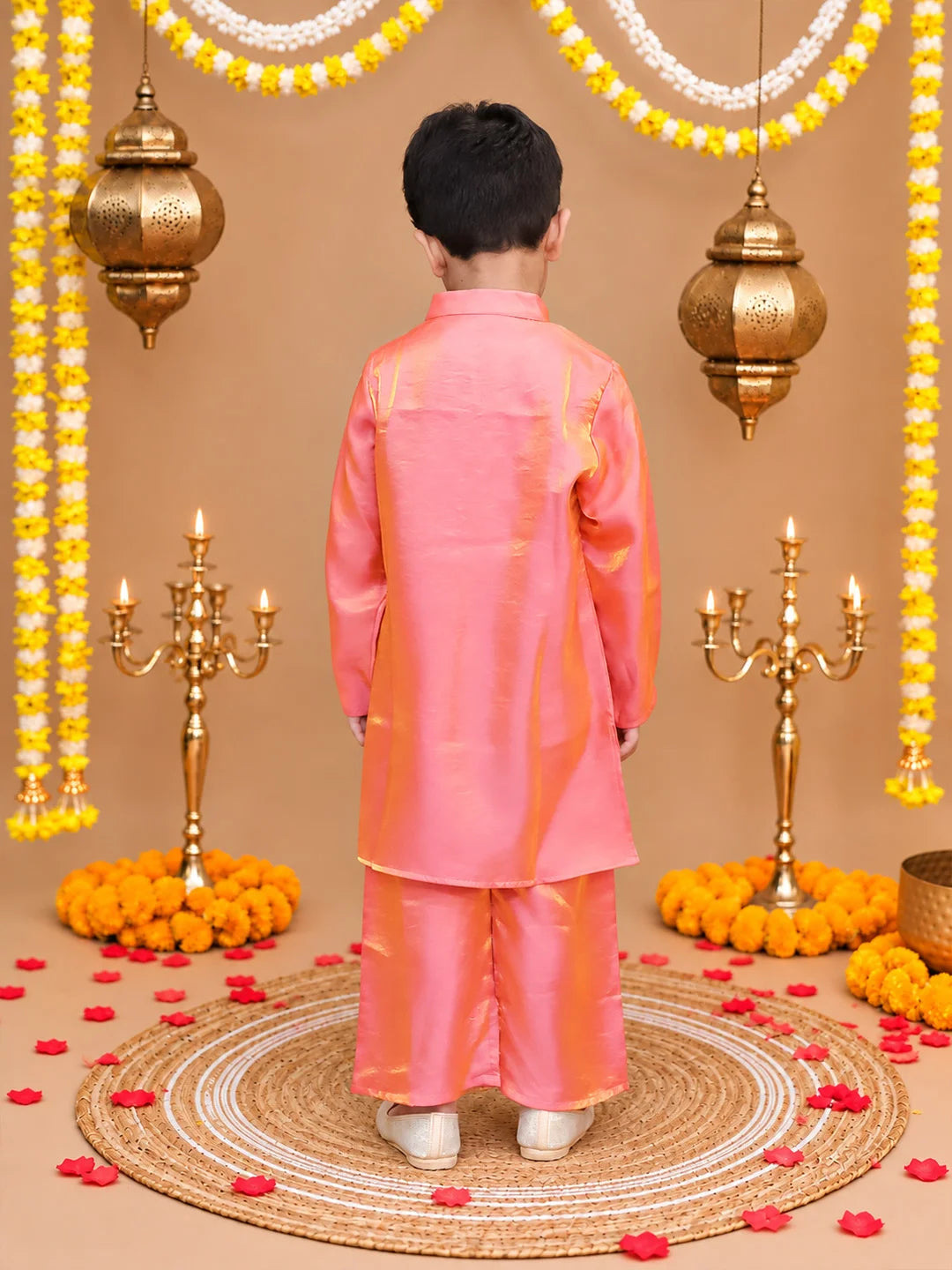 BownBee Festive FullSleeves Two Toned Kurta Pajama Set For Boys