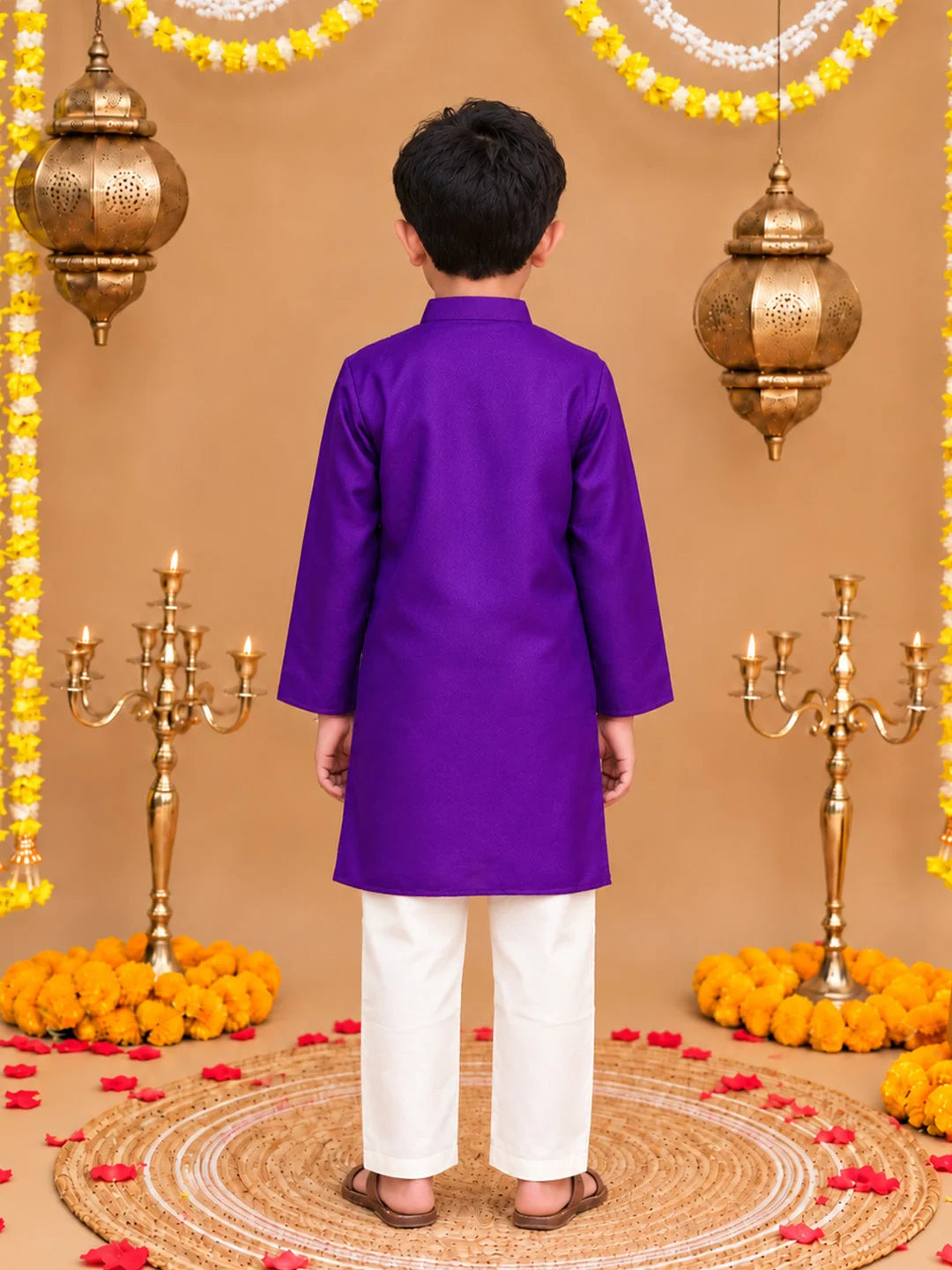 BownBee Festive Full Sleeves Cotton Kurta Pyjama Set For Boys
