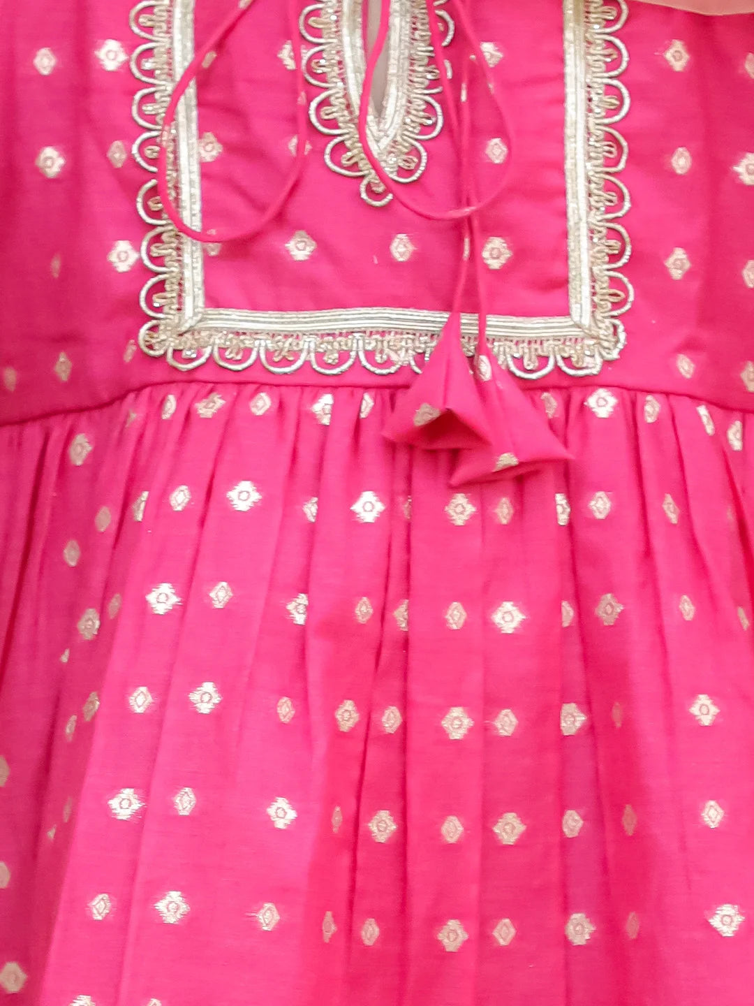 BownBee Festive Chanderi Kurta Pajama & Ethnic Suit with Dupatta Sibling Set