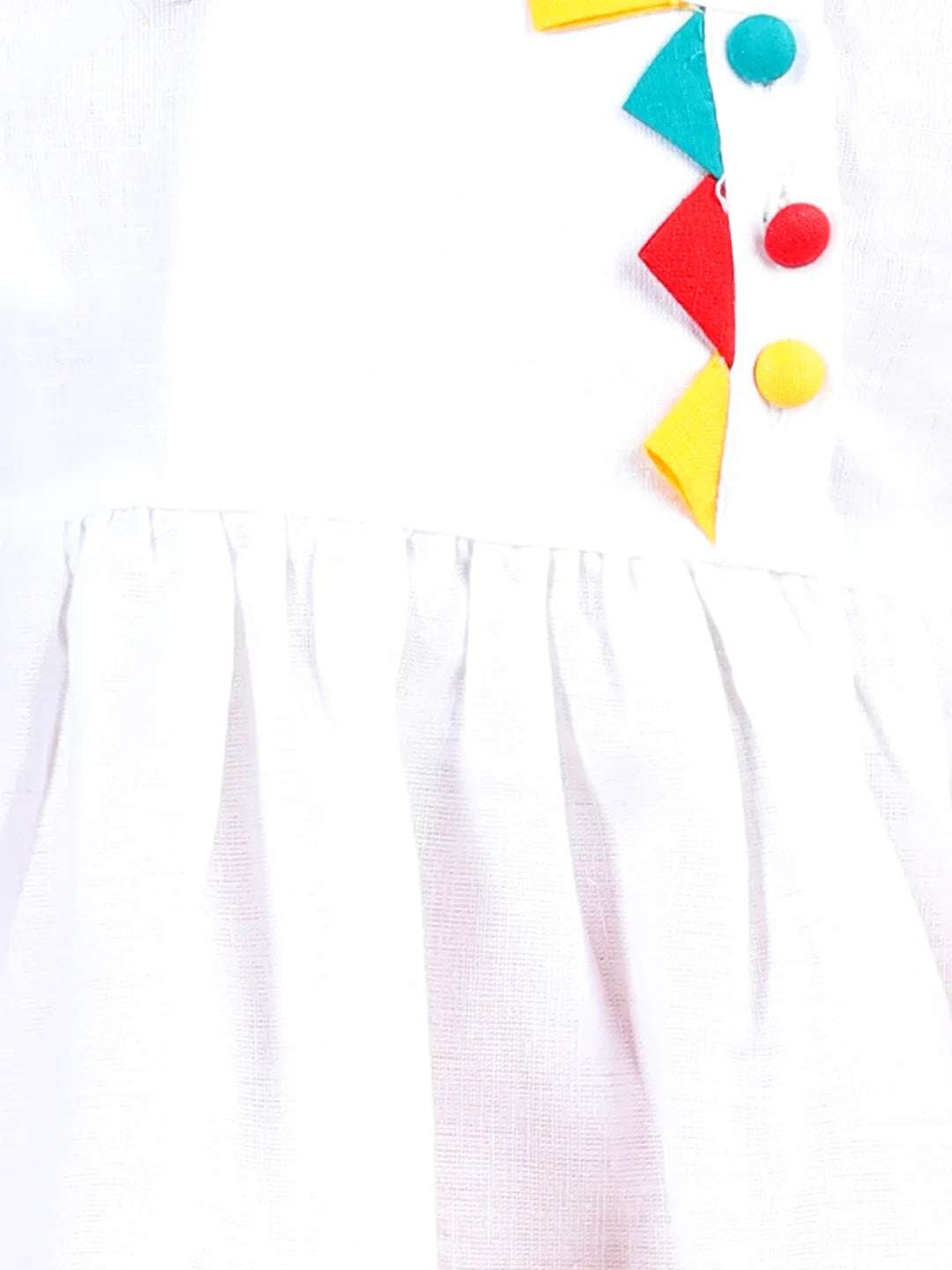 BownBee 100% Cotton Three Fourth Sleeves Patch Work Kurta and Dhoti Set