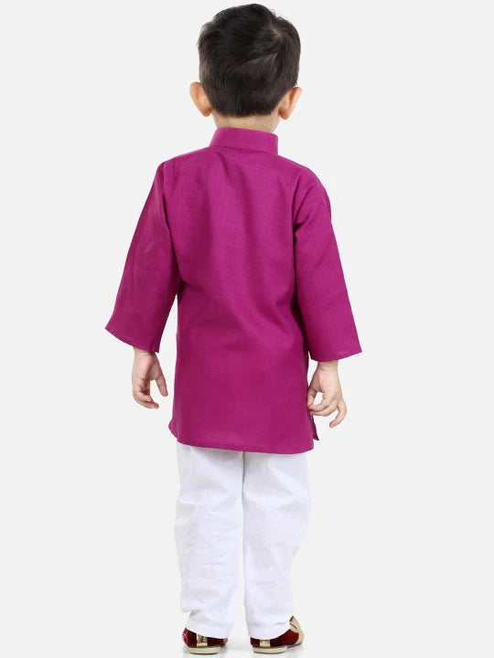 BownBee Solid Full Sleeves Kurta and Pyjama Sets