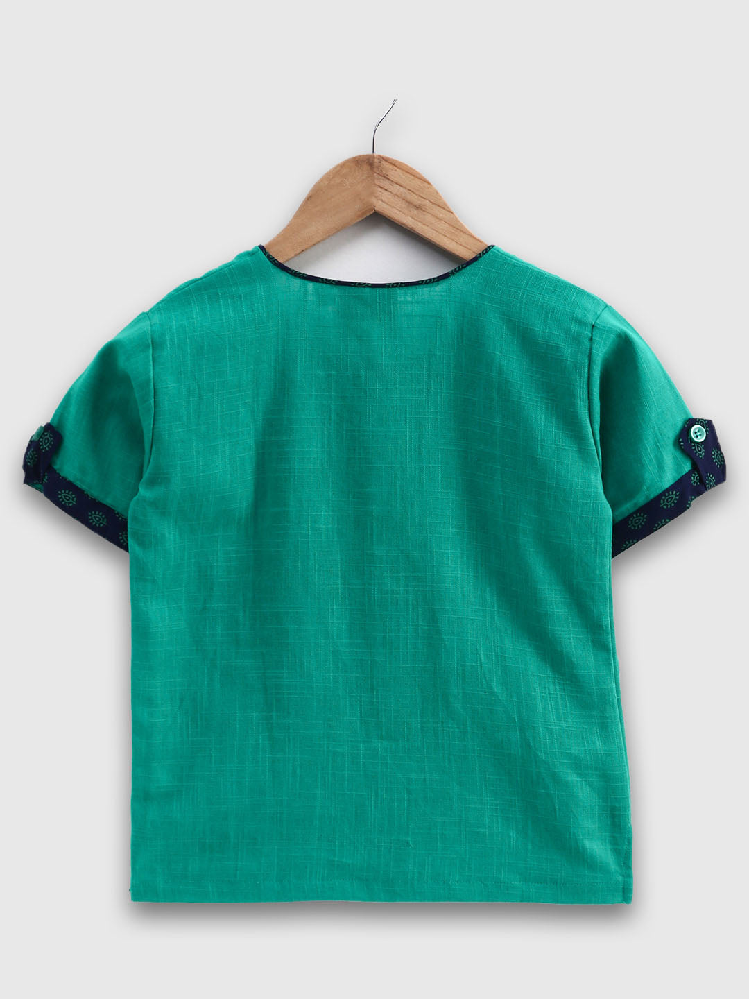 BownBee Cotton Half Sleeve Shirt For Baby Boys- Green