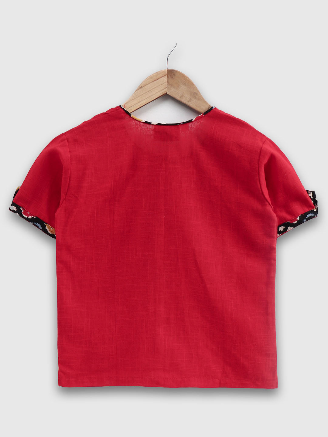 BownBee Cotton Half Sleeve Shirt For Baby Boys- Red