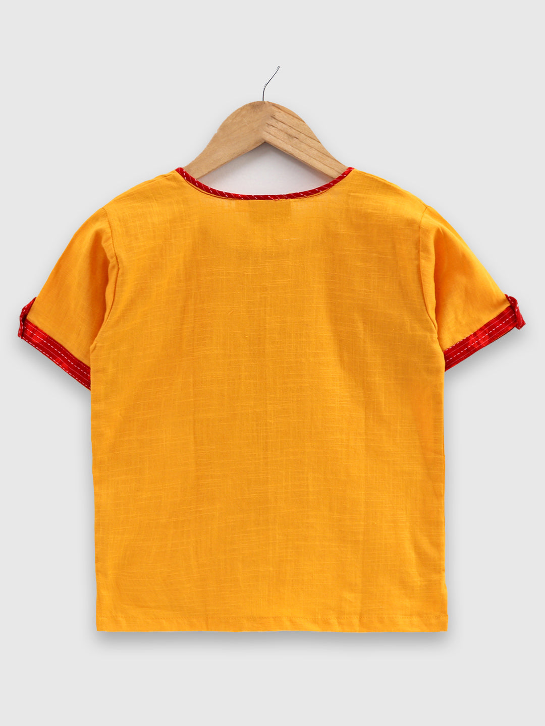 BownBee Cotton Half Sleeve Shirt For Baby Boys- Yellow