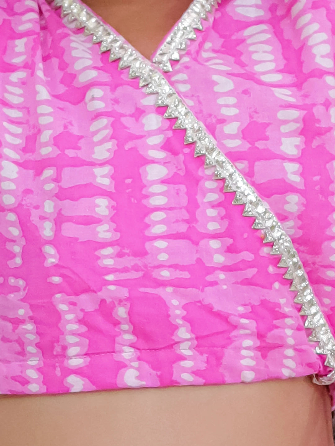 BownBee Pure Cotton Quater Sleeves Tie & Dye Top With Skirt For Girls - Yellow