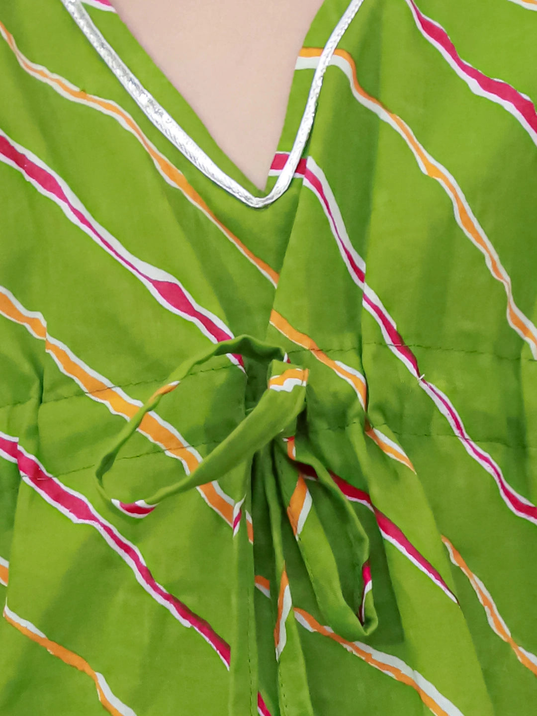 BownBee Pure Cotton Badhani Kaftan & Plazao Set For Girls - Purple