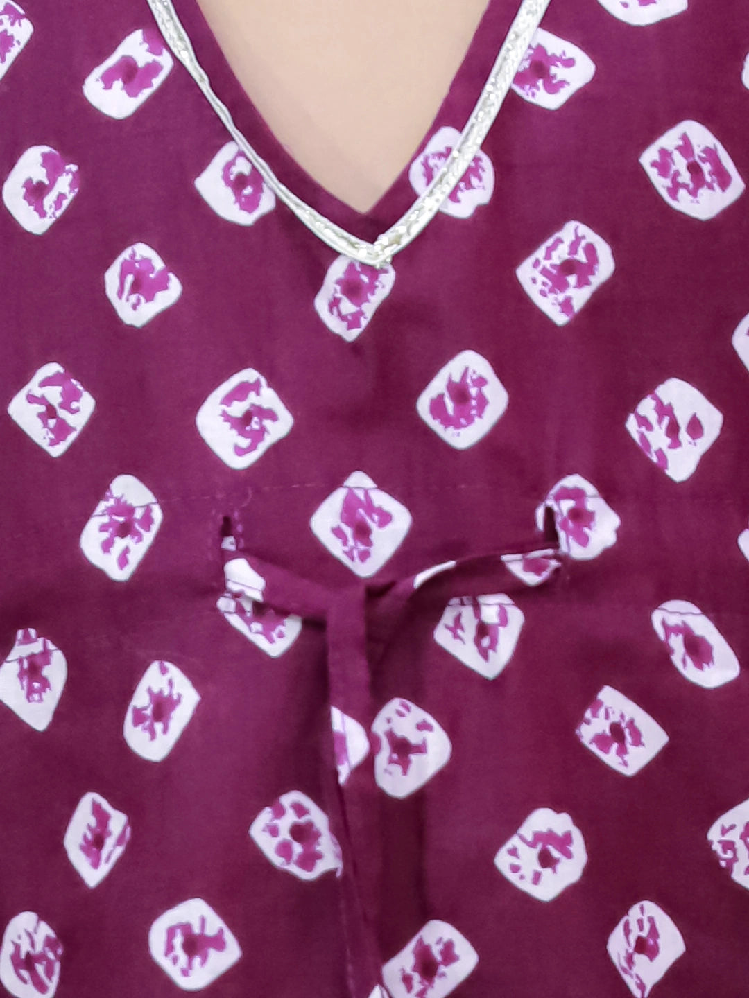 BownBee Pure Cotton Badhani Kaftan & Plazao Set For Girls