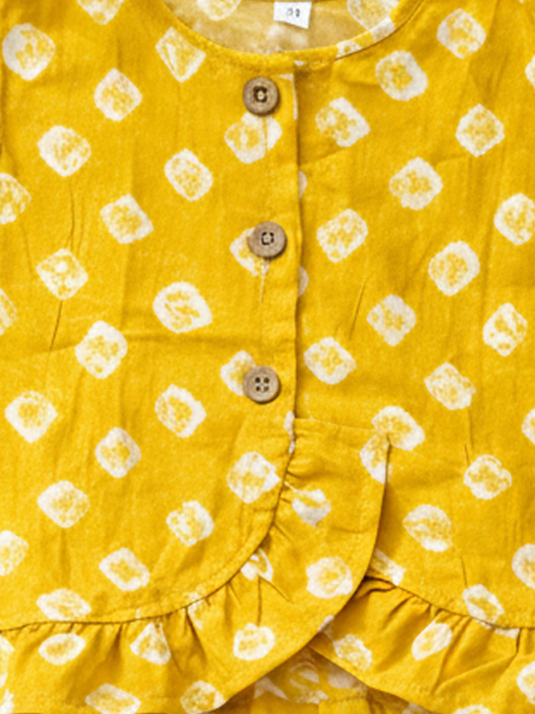 BownBee Pure Cotton Badhni Crop Top  With Palazzo Set For Infant Girls - Yellow