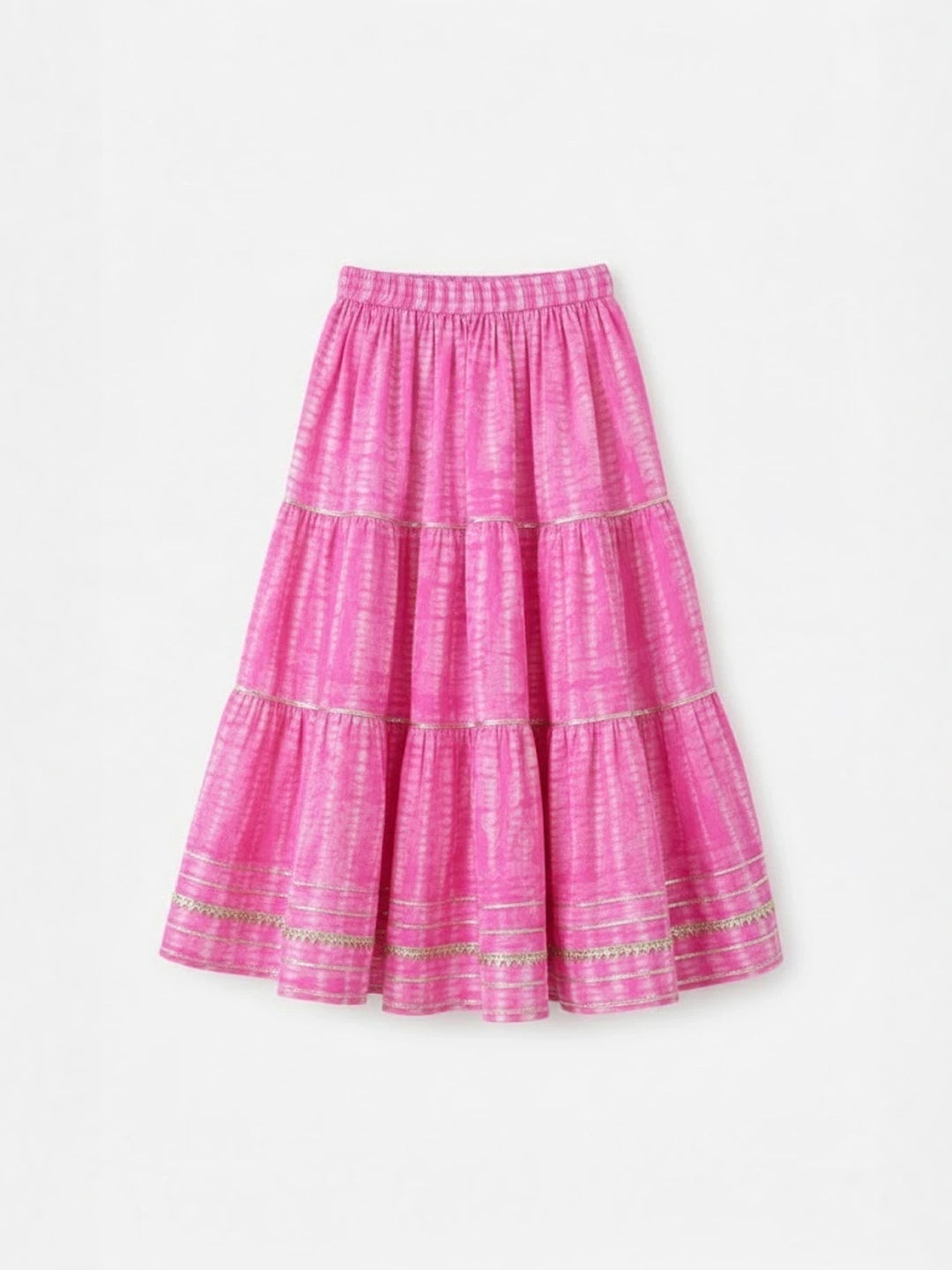 BownBee Pure Cotton Quater Sleeves Tie & Dye Top With Skirt For Infant Girls