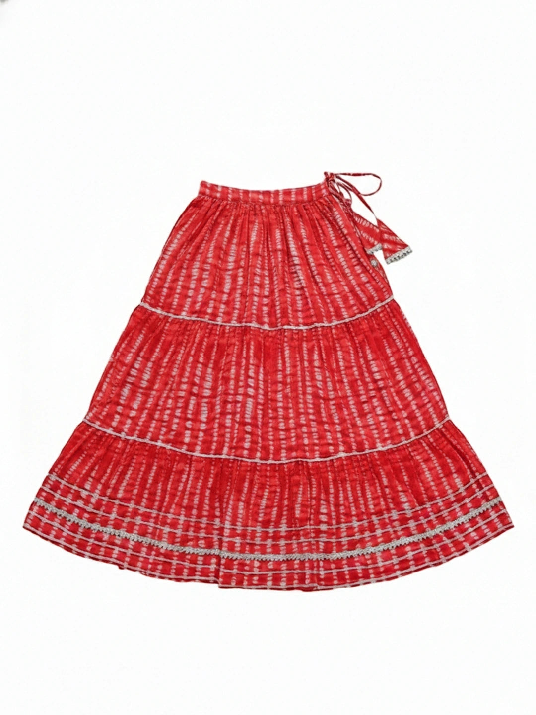 BownBee Pure Cotton Quater Sleeves Tie & Dye Top With Skirt For Infant Girls