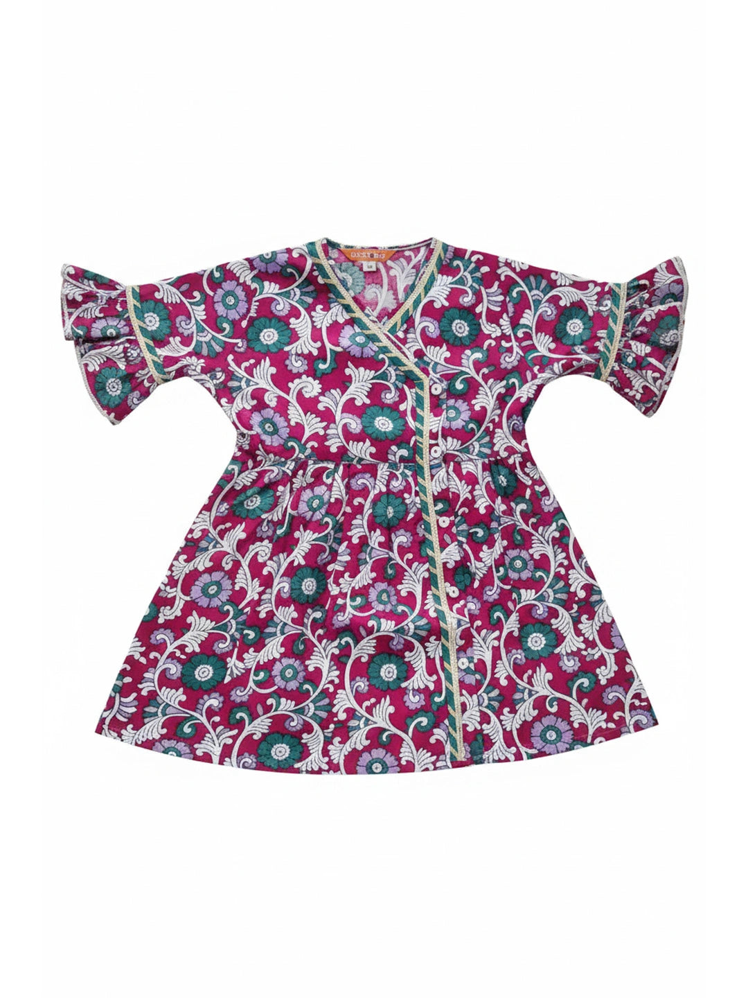 BownBee Indo-Western Angarakha Kurti With Dhoti  For Infant Girls - White