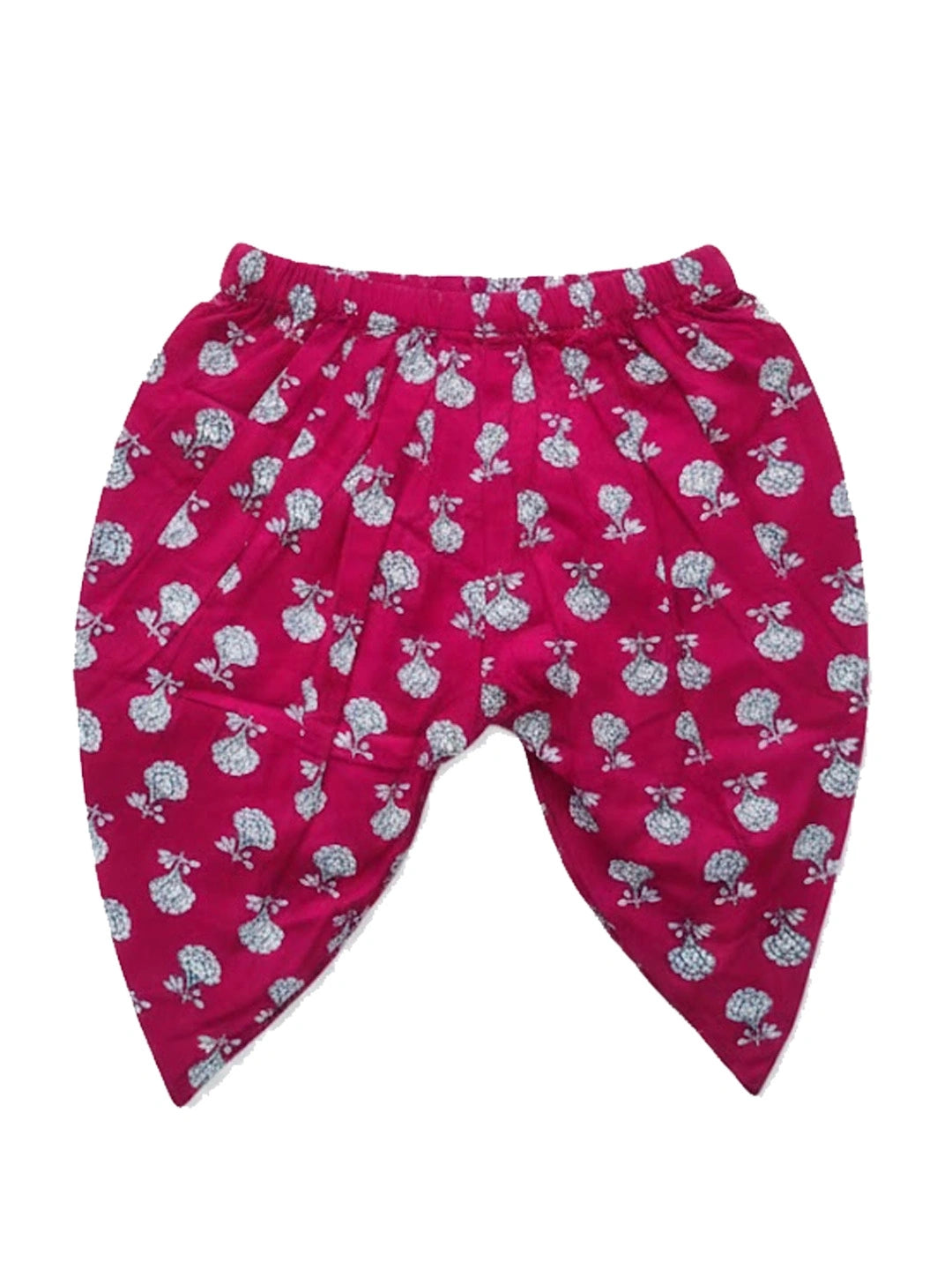 BownBee Indo-Western Angarakha Kurti With Dhoti  For Infant Girls - White