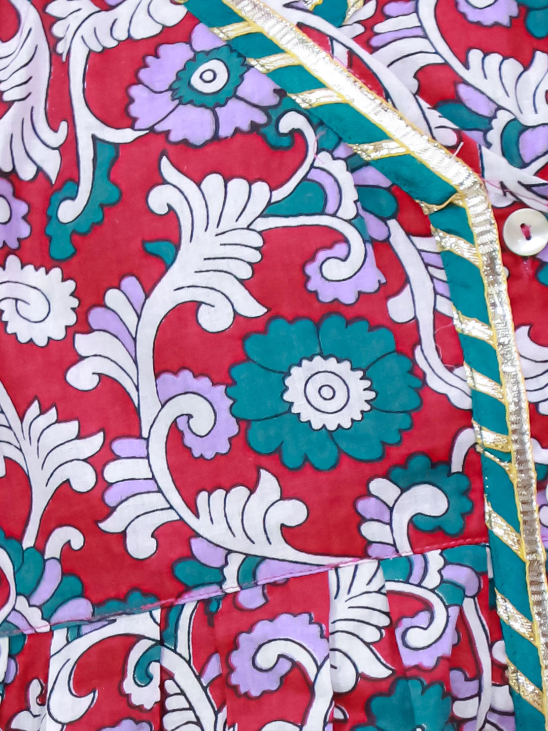 BownBee Indo-Western Angarakha Kurti With Dhoti  For Girls - White