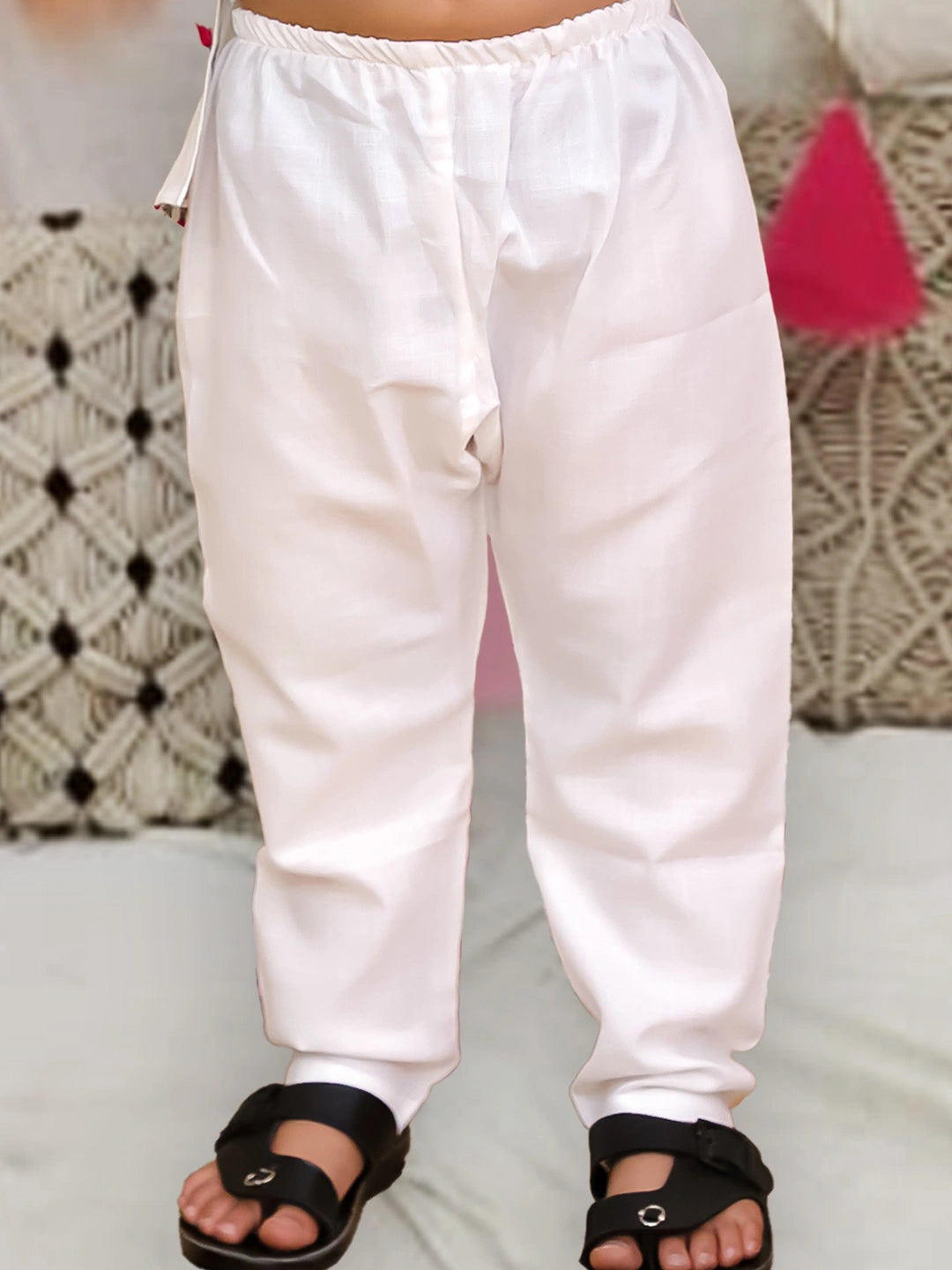 BownBee  Full Sleeves  Kurta Pajama Set For Boys - White