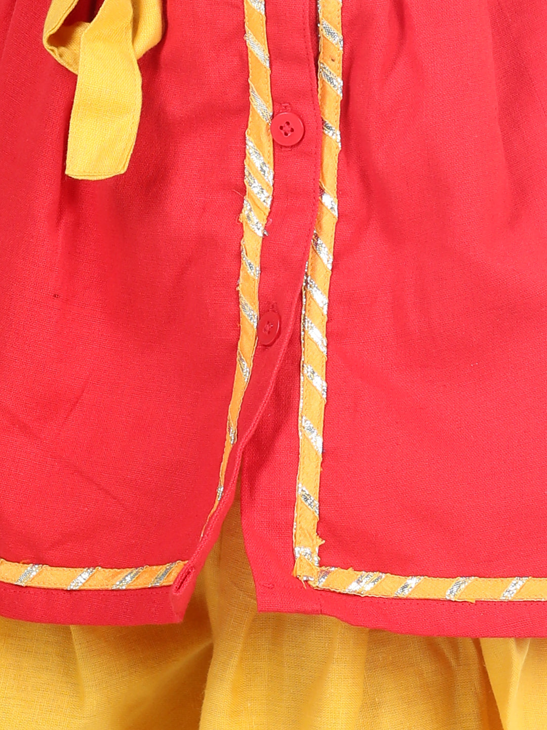 BownBee Cotton Janmasthami Embroidered Kanhaiya Dhoti Kurta for Boys  Dhoti Top Radha with mukut belt bansuri Red