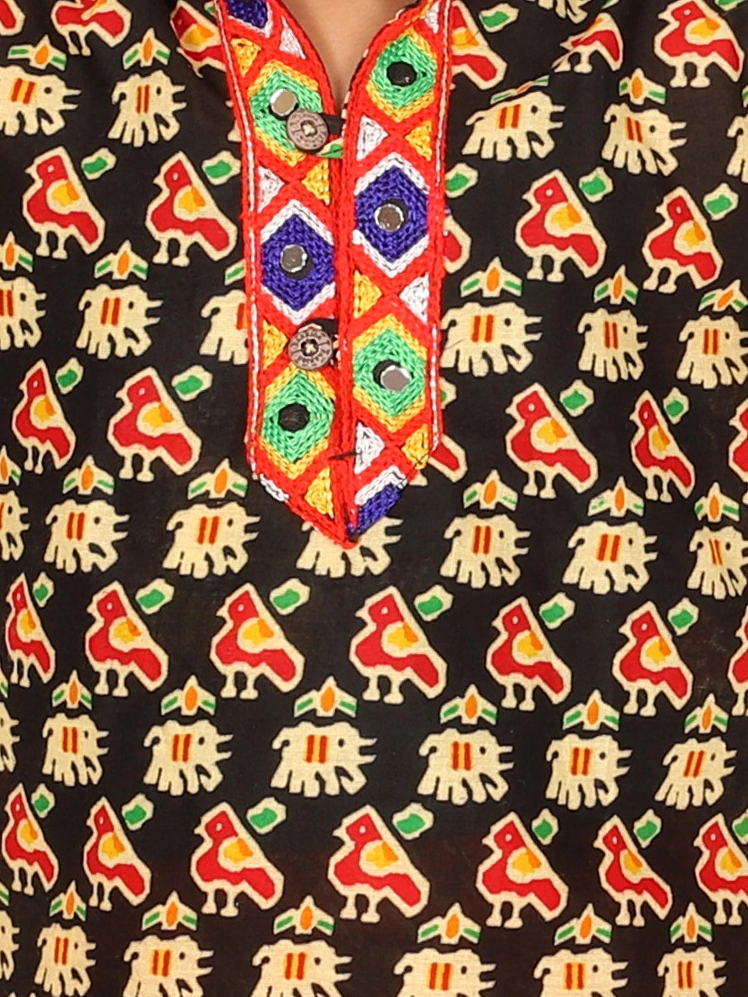 BownBee Printed Cotton Kurta with Dhoti for Boys
