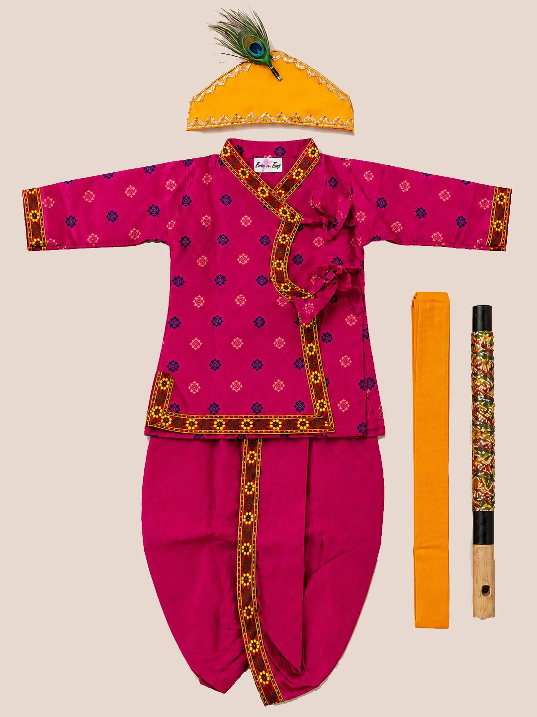 BownBee Cotton Kanhaiya Suit Dress For Baby Boy