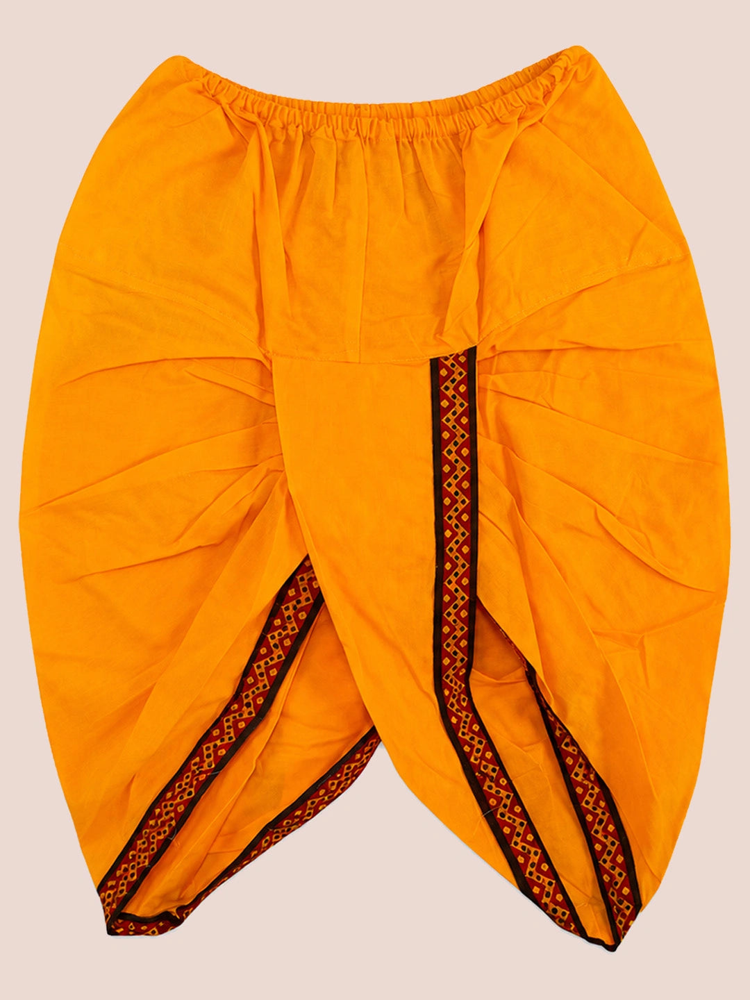 BownBee Cotton Angrakha Kanhaiya Dress With Bansuri,Mukut & Belt