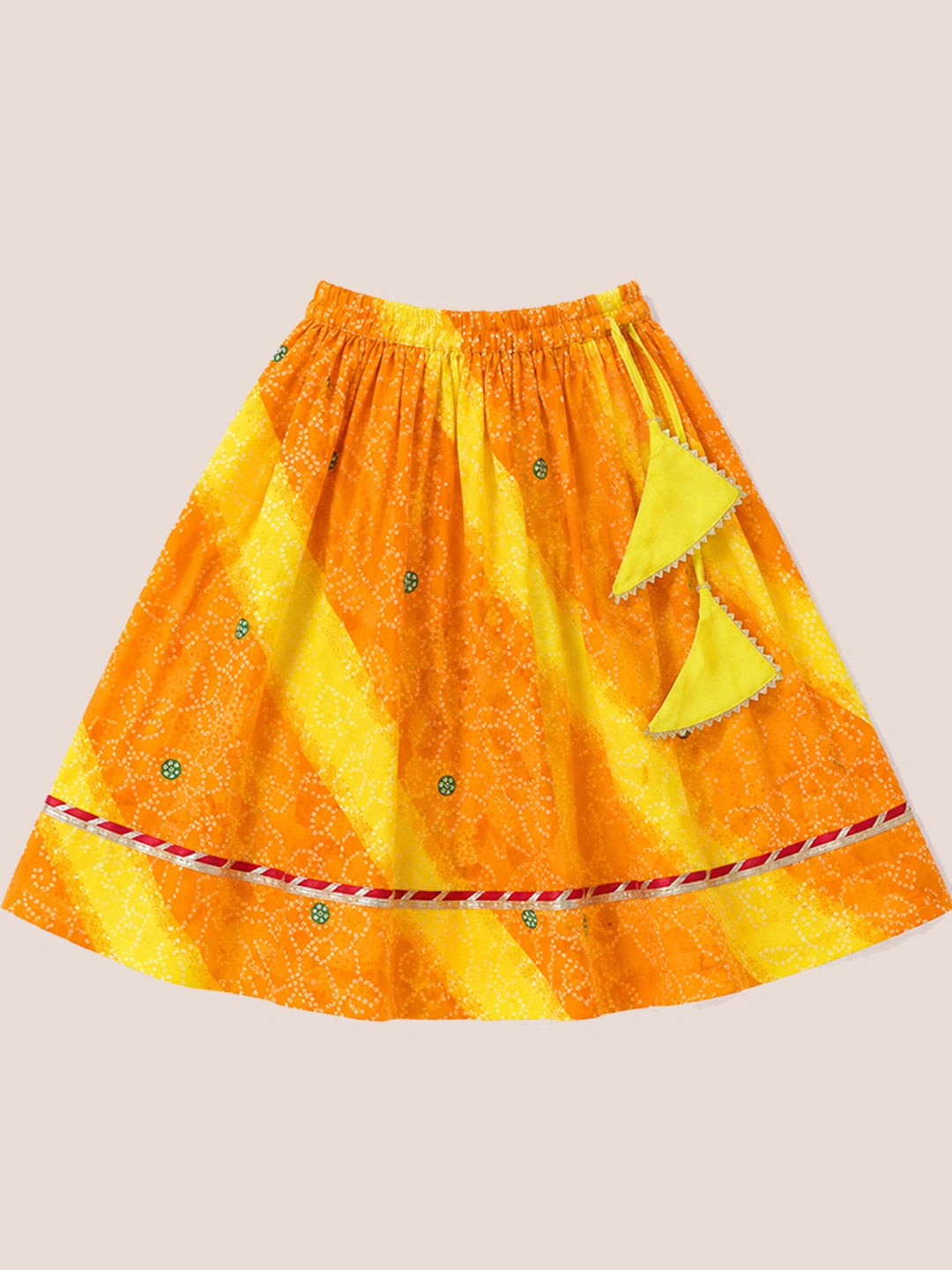 BownBee Pure Cotton Embroidered Dhoti Kurta & Lehenga Choli Infant Sibling Set