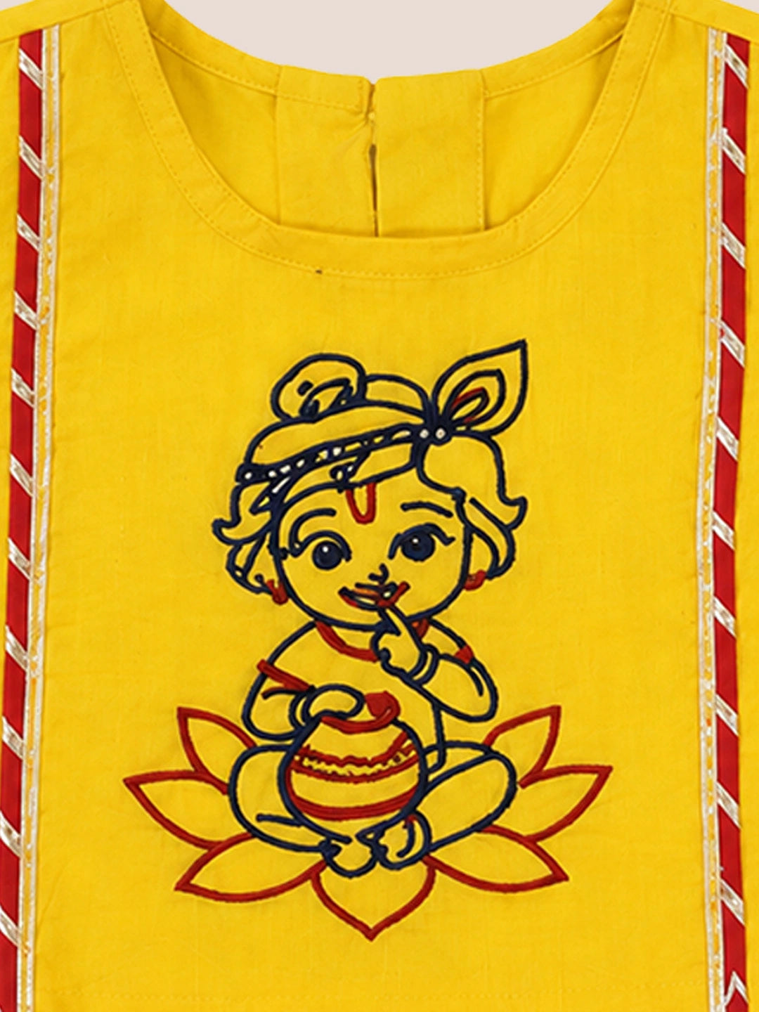 BownBee Pure Cotton Embroidered Dhoti Kurta & Lehenga Choli Infant Sibling Set