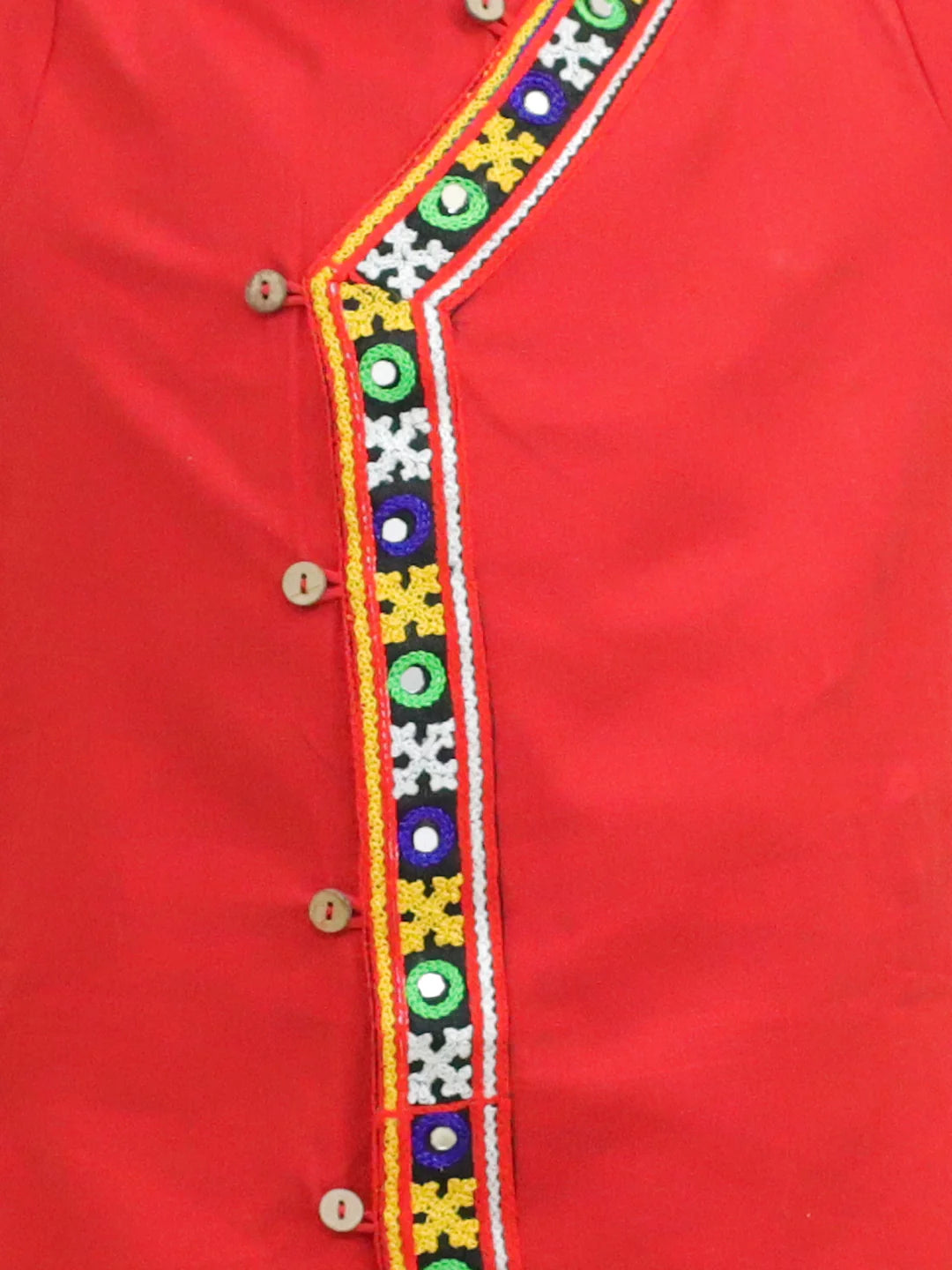 BownBee Embroidered Cotton Kurta with Dhoti for Boys