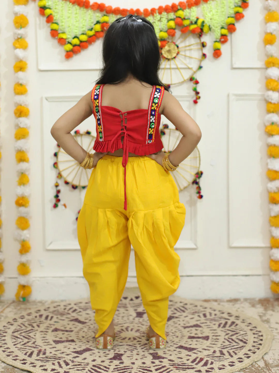 BownBee Embroidered Cotton Kurtawith Dhoti for Boys