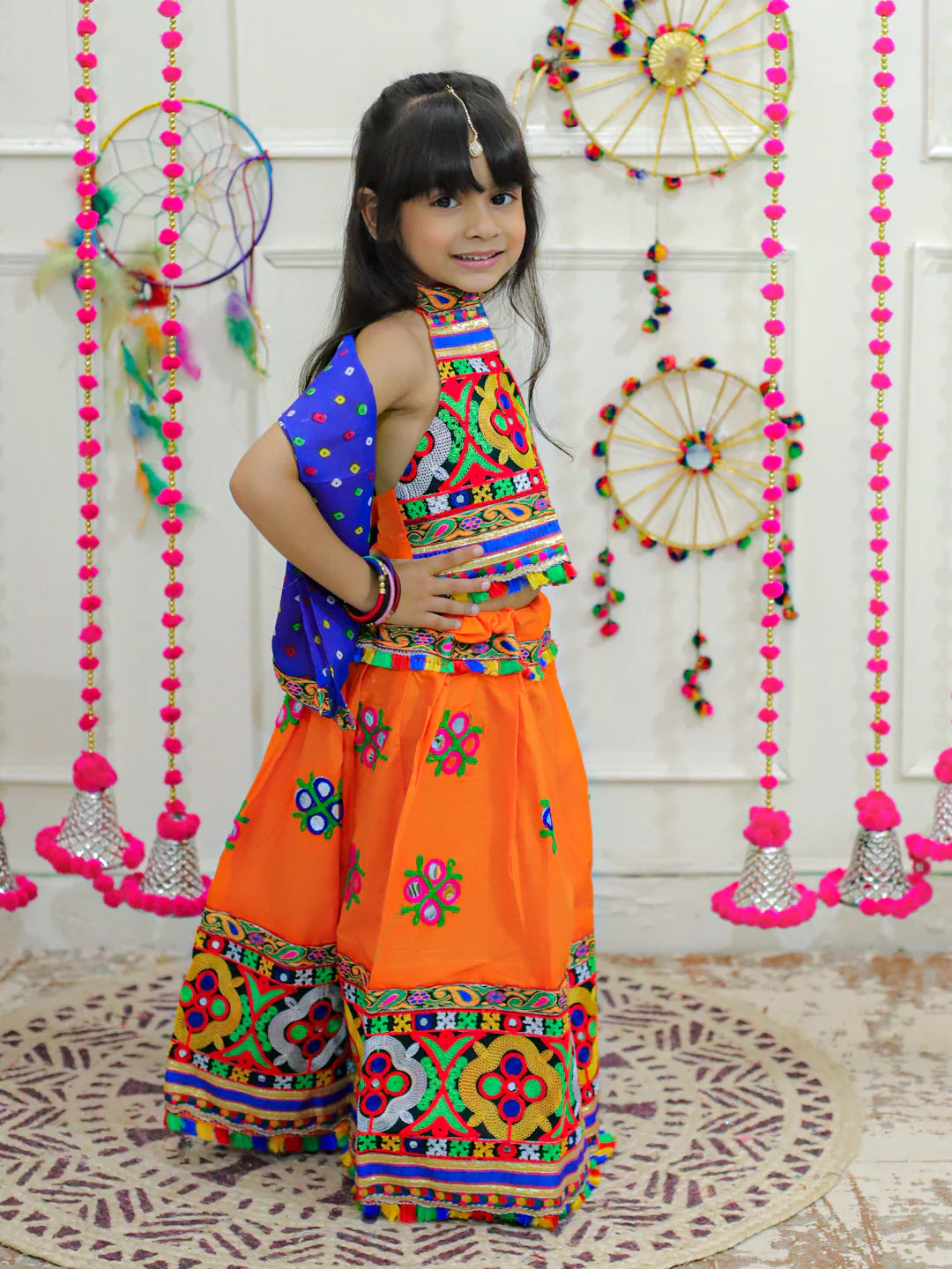 BownBee Mirror Work Chaniya Choli with Dupatta