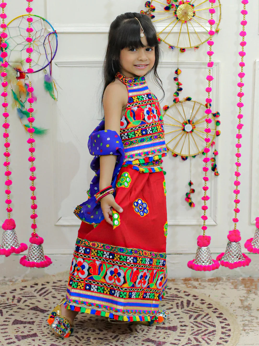 BownBee Mirror Work Chaniya Choli with Dupatta