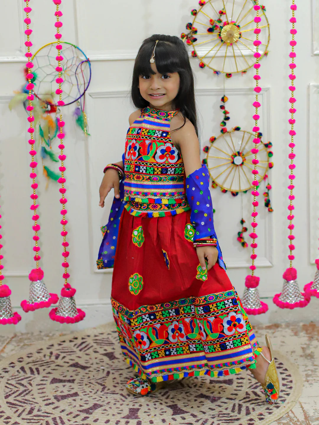 BownBee Mirror Work Chaniya Choli with Dupatta