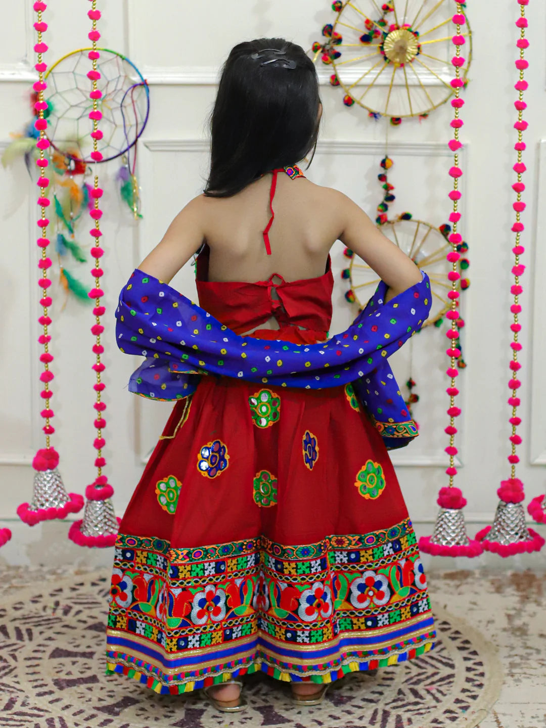 BownBee Mirror Work Chaniya Choli with Dupatta