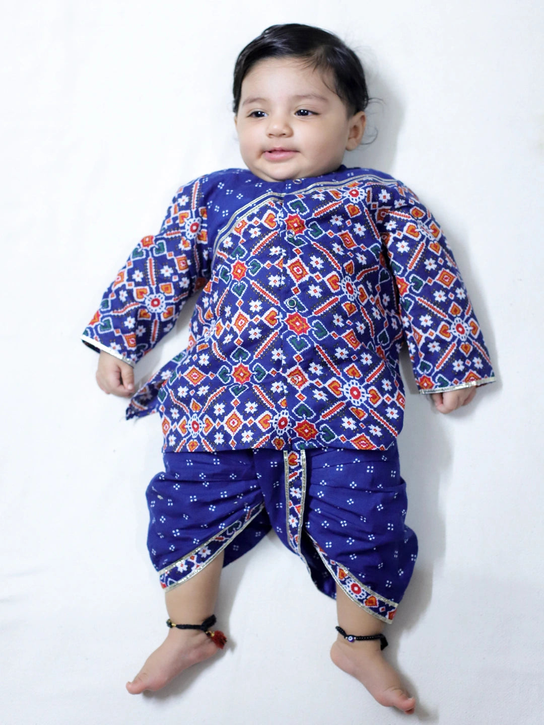 BownBee Festive Lehenga Choli & Dhoti Kurta Sibling Set