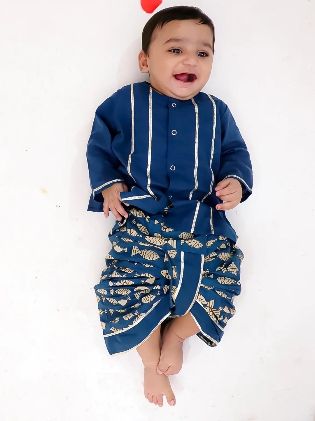 BownBee Festive Suit With Dhoti kurta Sibling Set For Infants