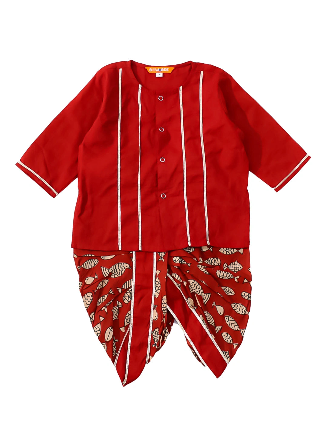 Bownbee Boys Cotton Dhoti Kurta For Infants