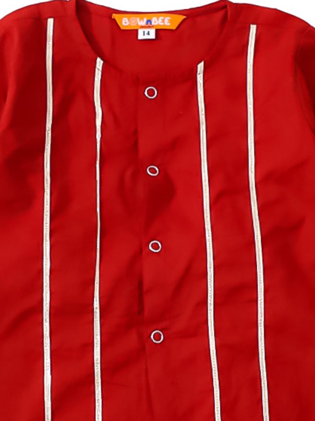 BownBee Festive Full Sleeves  Cotton Dhoti Kurta Set For Boys -Maroon