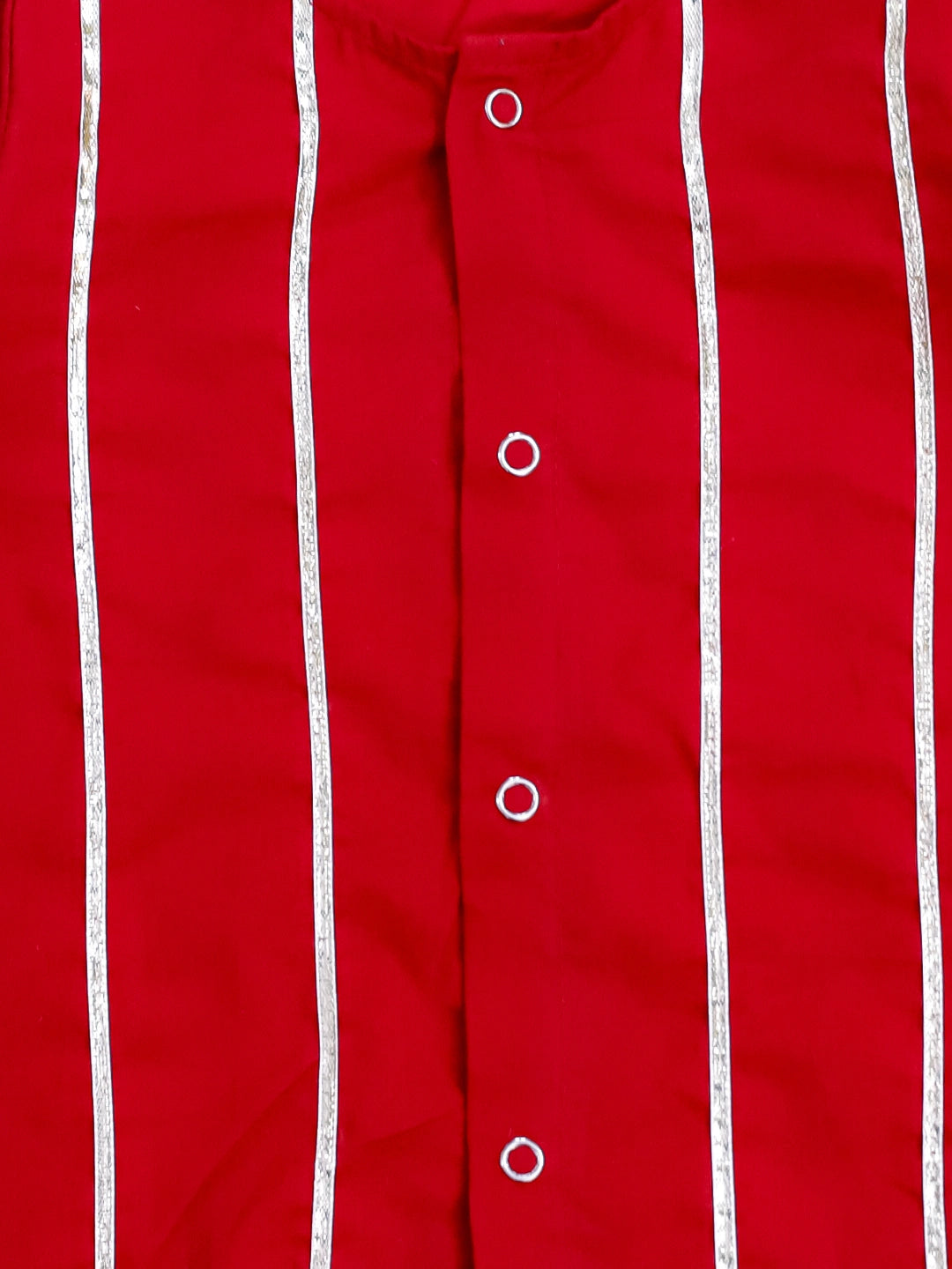 Bownbee Boys Cotton Dhoti Kurta For Infants  - Printed - Red