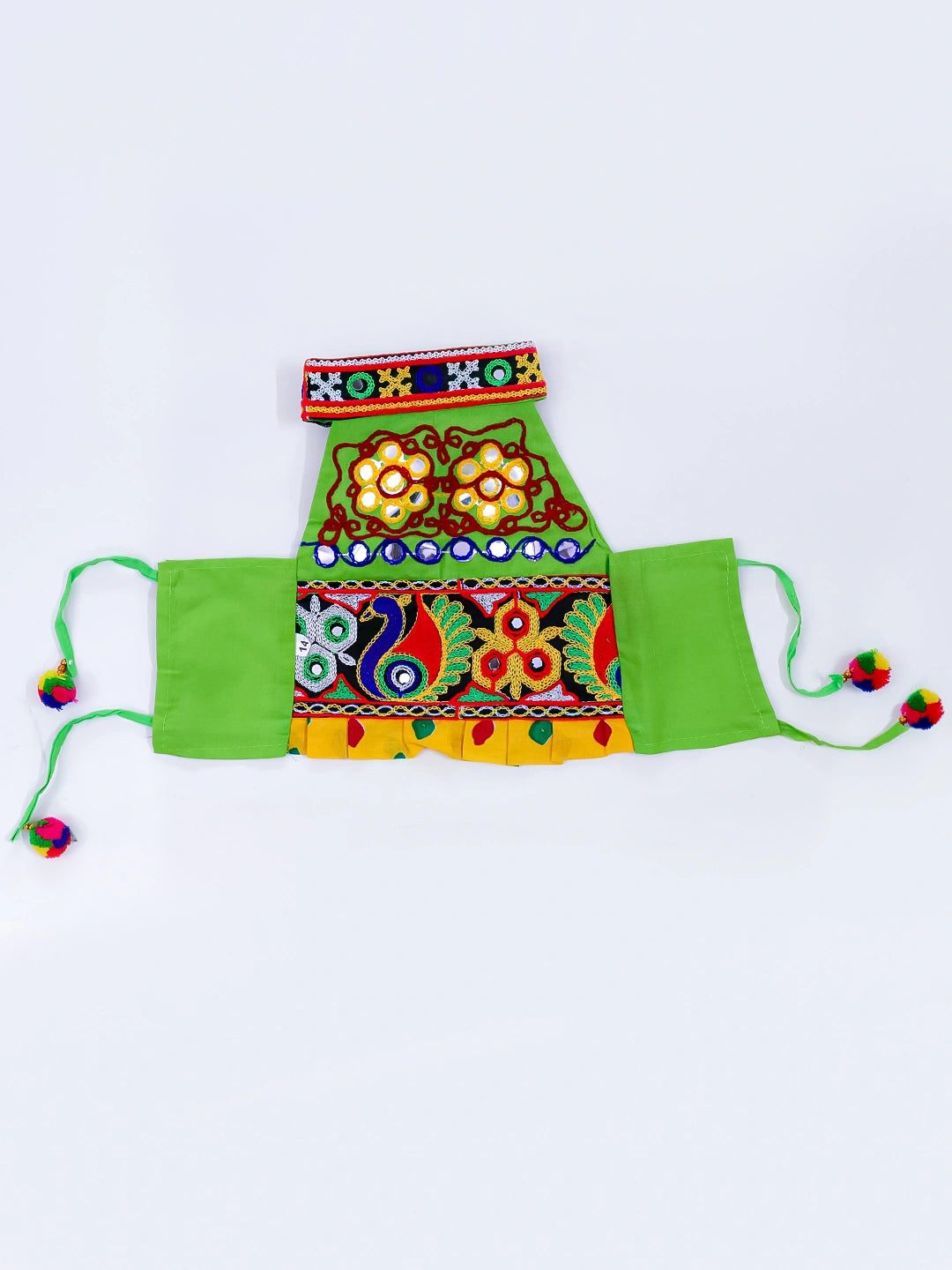 BownBee Sleeveless Pure Cotton Halter Neck Top Dhoti For Girls