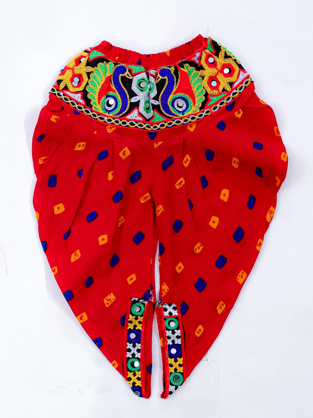 BownBee Sleeveless Pure Cotton Halter Neck Top Dhoti For Girls